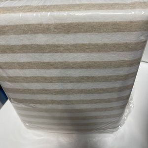 Threshold Striped Jersey 4pc Sheet Set Oatmeal/White Queen